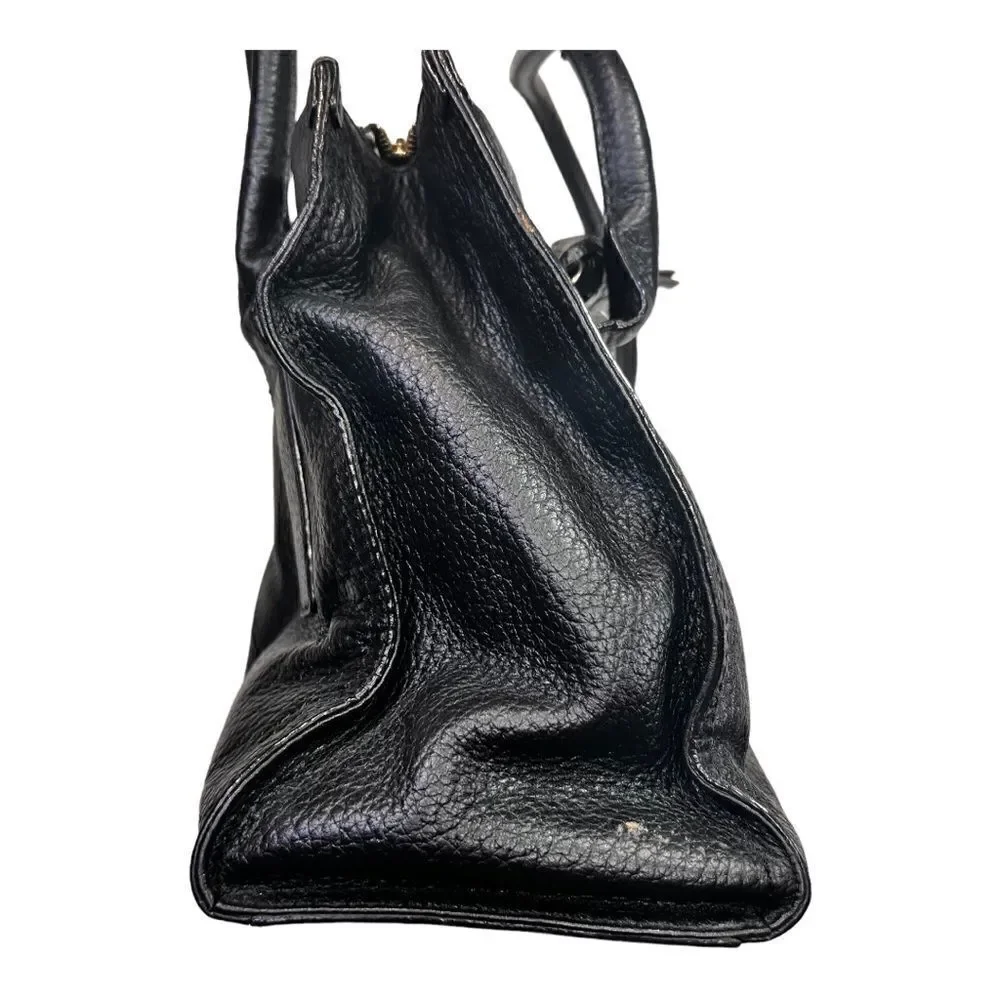 Kate Spade Black Pebbled Leather Tote with Tassel
